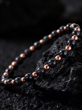 💎4/$24💎 Black Obsidian w Copper Bracelet (PREVIEW)
